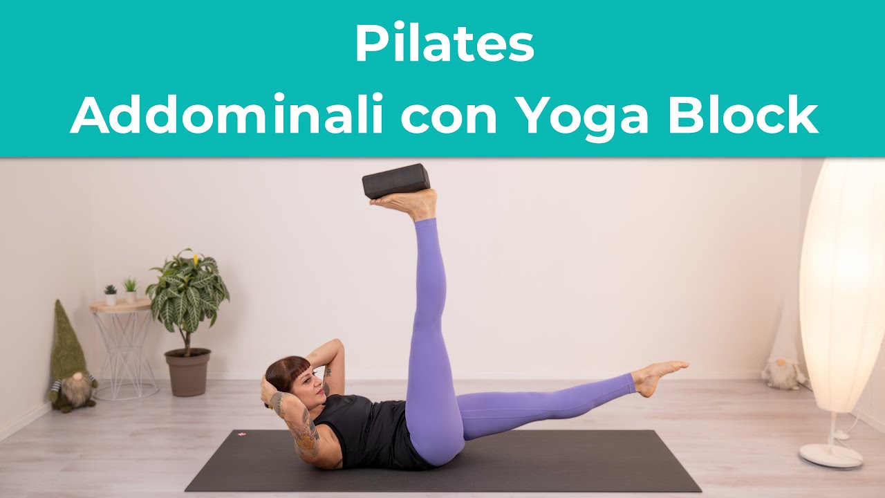 Pilates - Addominali con Yoga Block  Esercizi di Pilates a casa 