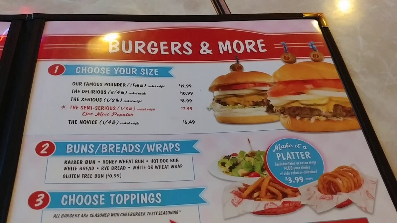 Cheeburger Menu Cheeburger Cheeburger (#1.2) - YouTube