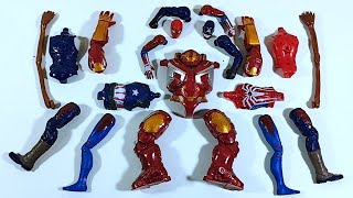 Merakit Mainan Ironman, Spiderman, Captain Amerika dan Siren Head, Avengers Superhero Assemble Toys