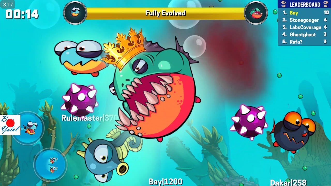 Eatme.io TOP 1 see me how I won the battle in the aquarium fishes! OMG