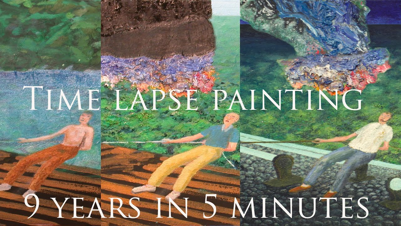 Time lapse painting - 9 Jahre in 5 Minuten - Ungeheuer greift eine ...