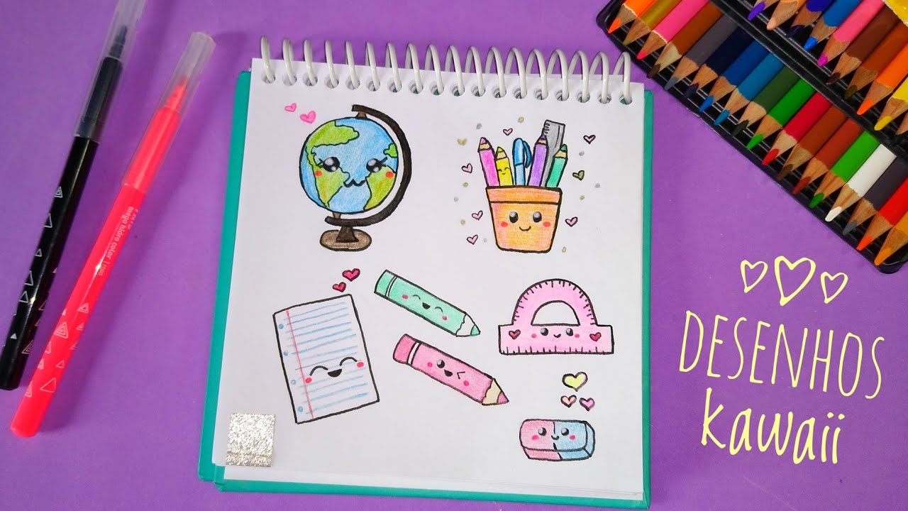 Como desenhar kawaii: Aprenda como fazer desenhos kawaii passo a passo +  100 modelos praticos