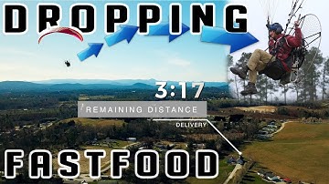 FAST FOOD AERIAL DELIVERY from a PARAMOTOR | Collaboration with Hunter Kowald