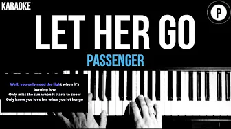 Passenger - Let Her Go Karaoke SLOWER Acoustic Piano Instrumental Lyrics On Screen Passenger - Let Her Go Karaoke SLOWER Acoustic Piano Instrumental Lyrics On Screen