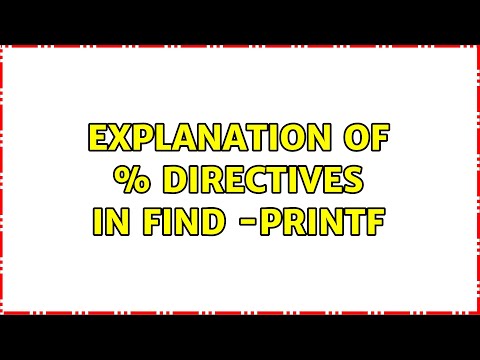 Unix & Linux: Explanation of % directives in find -printf (2 Solutions!!)
