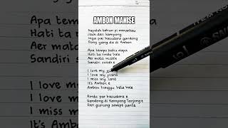 Ambon Manise - Toton Caribo ft. Novia Bachmid & Jacson Zeran | Lirik #liriklagu #ambonmanise #viral