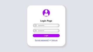 design a simple login form in React js || HTML || CSS