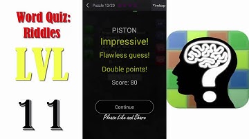 Word Quiz: Riddles Level 11 - All Answers - Walkthrough ( By Timeglass Works )