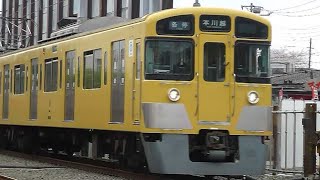[警笛あり]西武2000系4+4両編成 西武新宿線  東村山駅付近通過