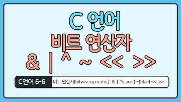 C언어 기초 6-6 : 비트 연산자