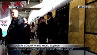Gaziray Günlük 10 Bin Yolcu Taşıyor