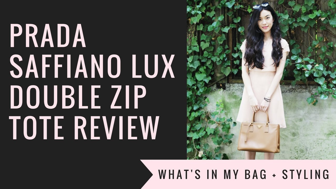 Prada Saffiano tote review: Cuir double bag vs. Lux double zip