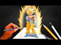 Drawing ssj GOKU in 3D