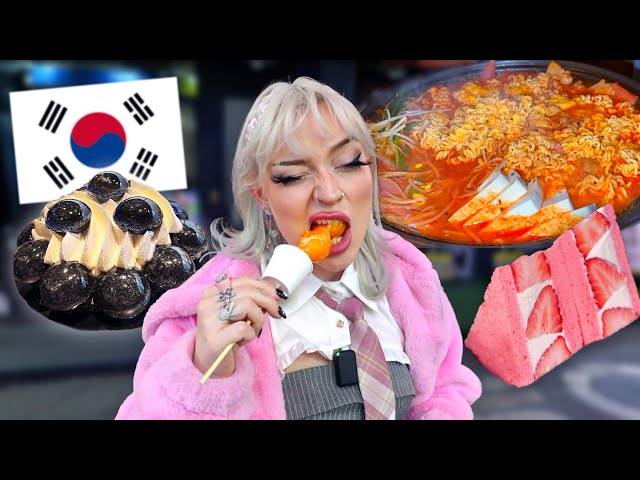 German Girl tries the best food spots in Korea (Seoul) class=