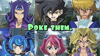 Ver. 1.2.1 All Character Reaction when you poking them - Japanese Voices - Yu-Gi-Oh! Cross Duel