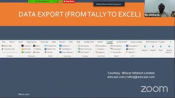 Using T CAAT for Exporting Tally to Excel   Extract of presentation by CA Narasimhan