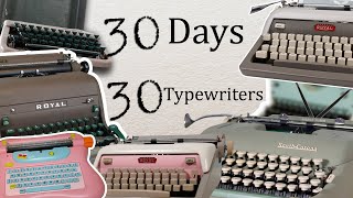 i used a typewriter every day for a month......