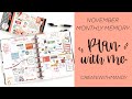 Plan with Me // November Monthly Memory // The Happy Planner