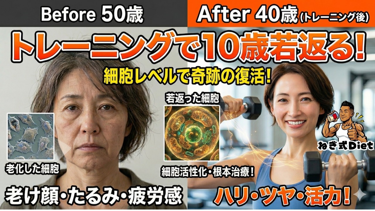 【-10歳若返る】老けたくないなら今すぐやれ!細胞(テロメア)から若返る最強のアンチエイジング術