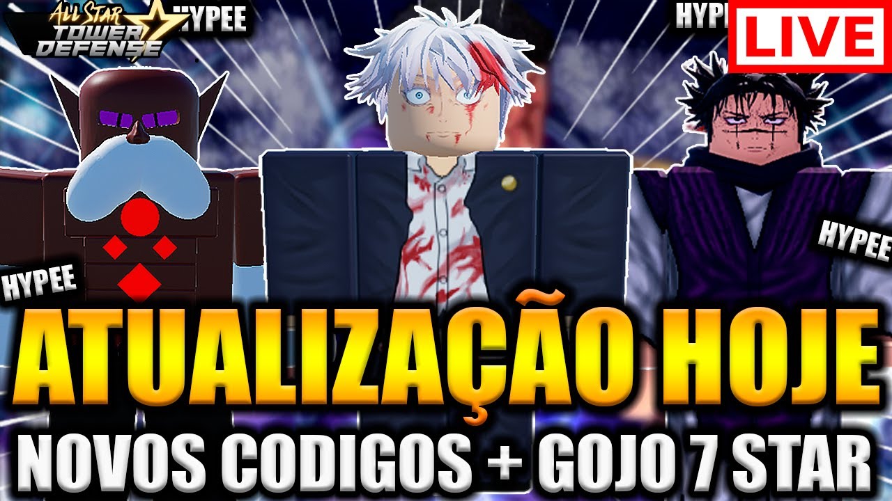 NOVA ATUALIZAÇÃO HOJE NO ALL STAR TOWER DEFENSE LIVE🔴NEW CODE E