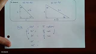 A2 Notes 13-2 Special Rt Triangles/Trig