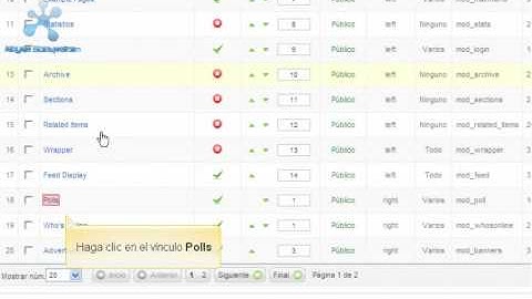 Tutorial Joomla: Crear y manejar las encuestas.