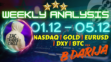 📊 WEEKLY ANALYSIS 01.12 / 05.12 تحليل الأسواق XAUUSD | NASDAQ | EURUSD | BTC | DXY ... etc