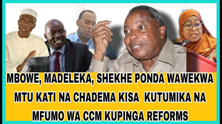 MBOWE, MADELEKA, SHEKHE PONDA WAWEKWA MTU KATI NA CHADEMA KISA  KUTUMIKA NA MFUMO WA CCM KUPINGA