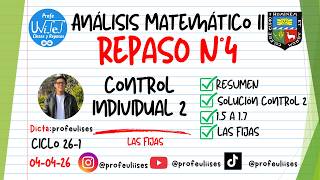 UNALM-AM2💎 Repaso 4 Solución Control Individual 2 25-1  26-1😎 Verano