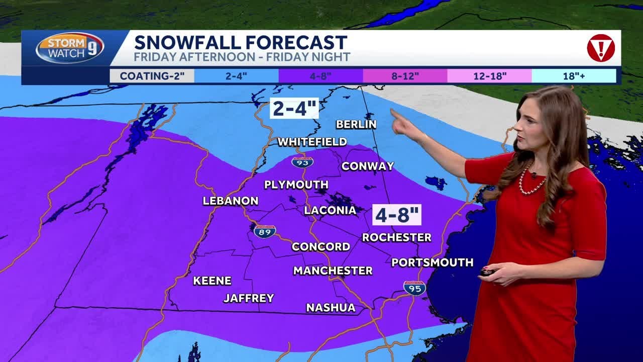 Video: Snow could be heavy at times Friday