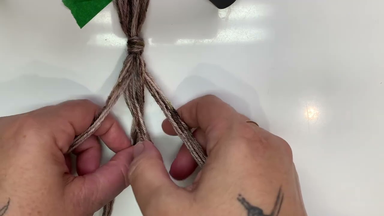 Tresse à 4 brins (macramé)