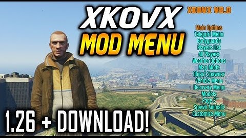GTA 5 Online - Mod Menu xKovx V2! [1.26 RGH/JTAG Mod Menu] + Download!
