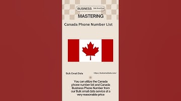 Canada Phone Number List  | Bulk Email Data