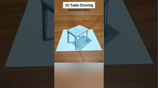 Easy 3D Table Drawing #shorts #3ddrawing #3dart #drawing #drawingartclinic