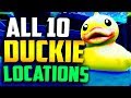 All 10 RUBBER DUCK LOCATIONS in Fortnite "Search Rubber Duckies" (Season 4 Week 3 Duck Locations)