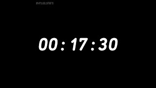 SILENT - 17 Minute and 30 Second Countdown - White Classic with Time Markers / Chapters.