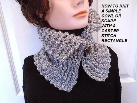 How To Knit A Beginner Knit Cowl Or Scarf For Men Or Women