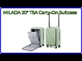 REVIEW 2025 MILADA 20 TSA Carry On Suitcase ESSENTIAL Details REVIEW 2025 MILADA 20 TSA Carry On Suitcase ESSENTIAL Details