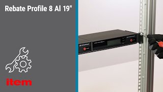 How do you install 19'' front panels or 19'' housings with the item Rebate Profile 8 Al 19''?
