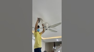 Quạt trần panasonic F-60wwk vệ sinh xong vẫn mát như mới