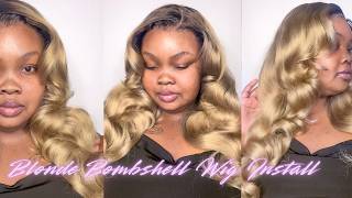 Blonde Bombshell Wig Install| Supr Curls Wigs| Alabama Barker Inspired Curls