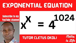 Exponential Equation || Simple Tricks You Can Learn #matholympiad , If x^x = 4^1024, then what's X