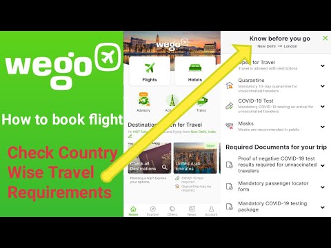 How to book flight from Wego and Check country wise travel restrictions