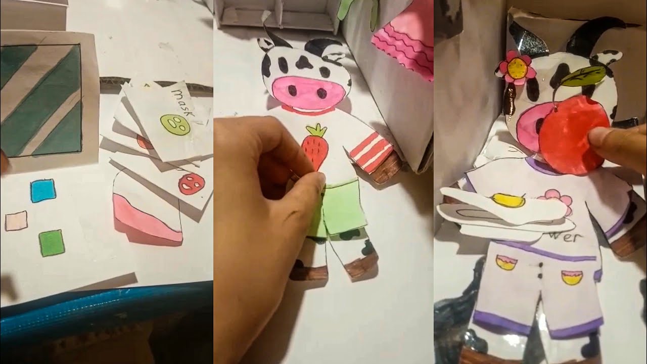 paper duck outfit idea.  Paper animals, Cute drawings for kids, Paper  dolls clothing