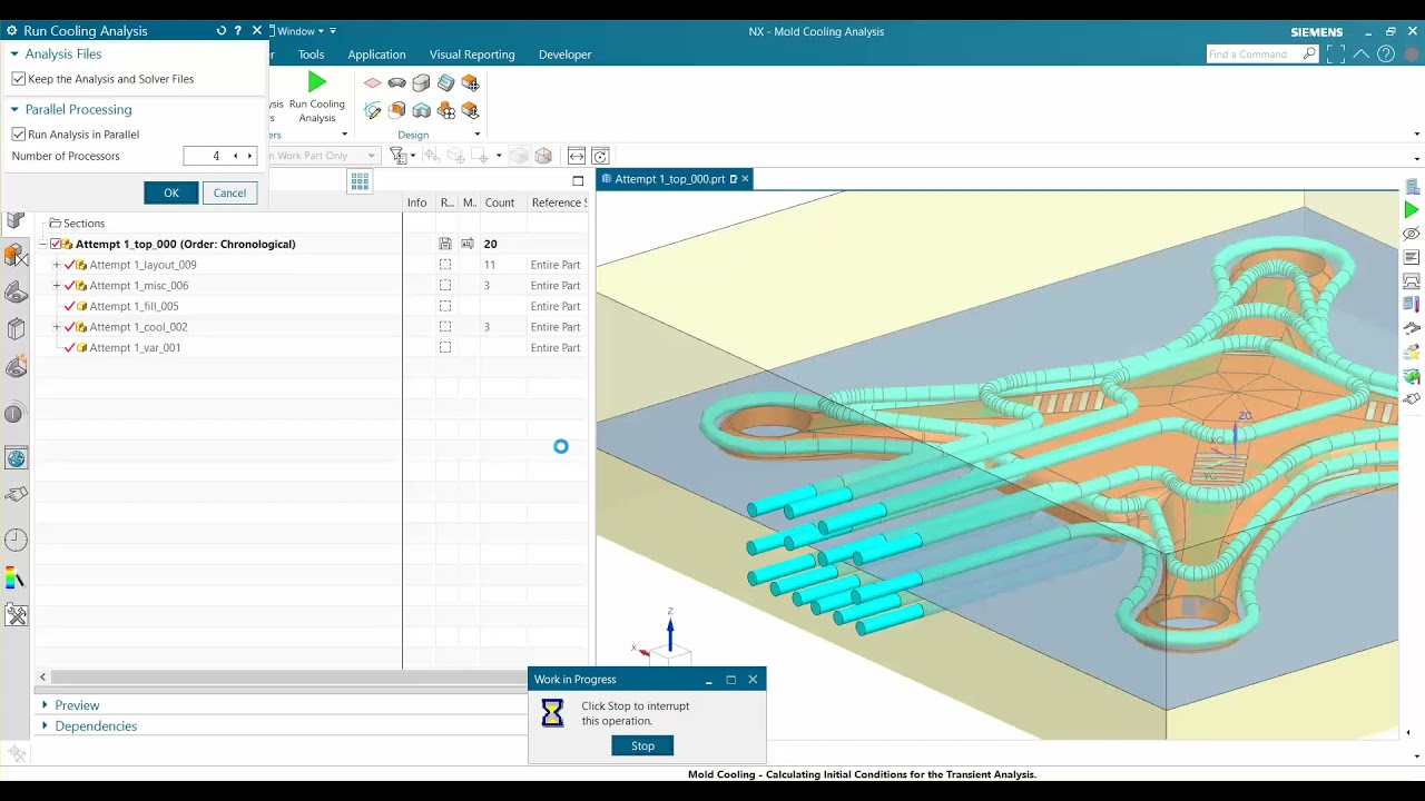 NX (1953) Mold Cooling - 3D Flow-Conformal Cooling Channels