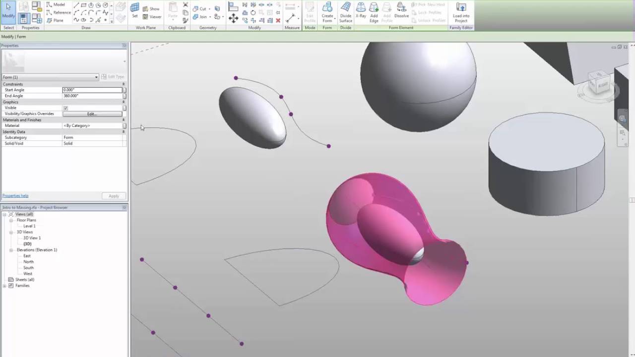 Revit Simple Massing and Modification