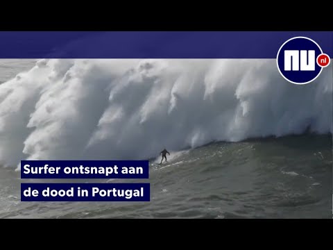 Video: Deze Man Bleef Hangen Over Extreem Gewelddadige Golven In Portugal