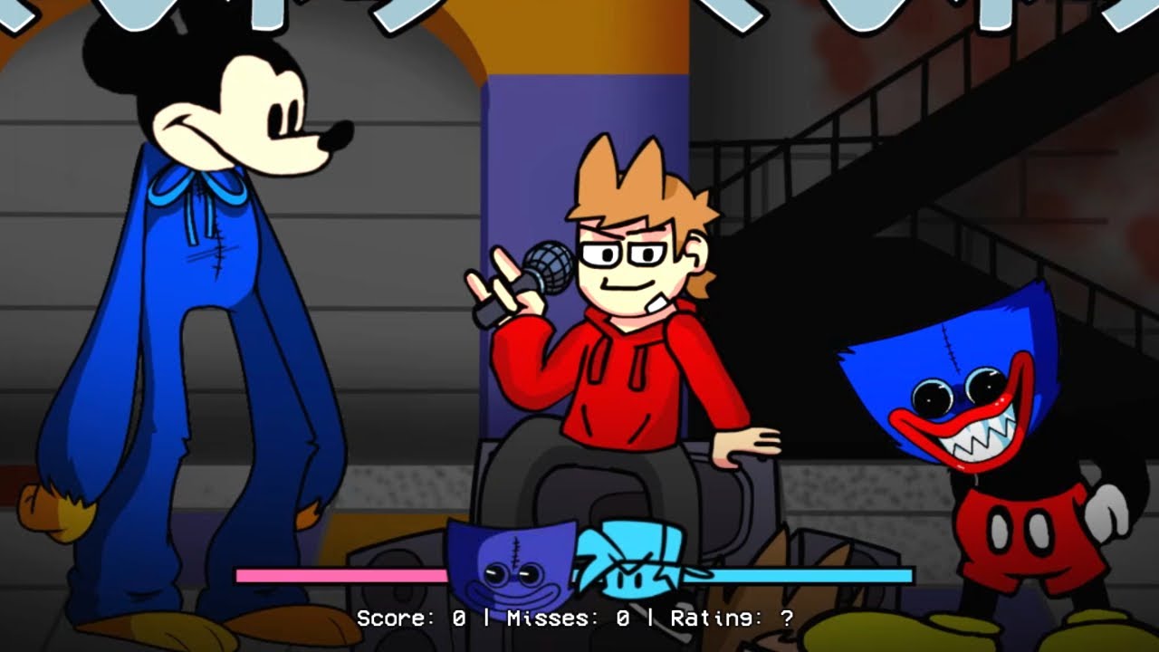 FNF Huggy Mickey VS Mouse Wuggy + Tord HORROR MOD - YouTube