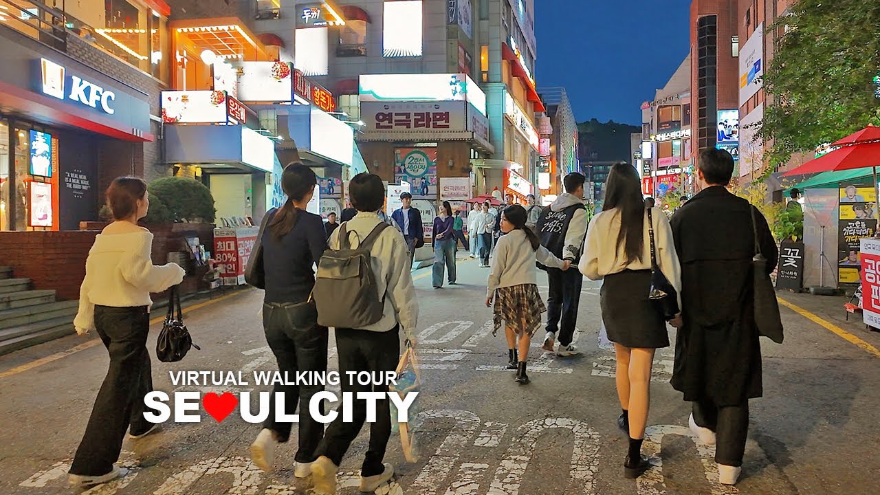 [Full Version] Seoul Evening Walk, Daehakro, Hyehwa Station and Naksan Park, South Korea, Travel, 4K