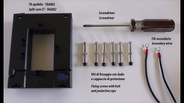 FISSAGGIO TA APRIBILE TAA082 SU BARRA / SPLIT-CORE CT - TAA082 MOUNTING ON THE BUSBAR FRER